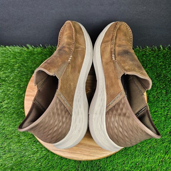 Skechers Shoes Mens 13 Slip-ins Relaxed Fit Parson Oswin Brown Low SN 204866 - Picture 8 of 11